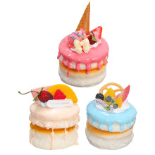3 künstliche Kuchenverzierungen, falsche Desserts, Fotoprop