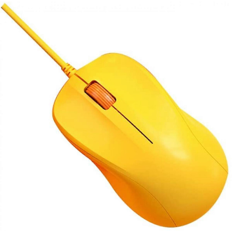 Kikidex (As Show, One Size) Mute Wired Mouse Notebook Desktop Computer Mouse Computer Mouse Usb Mouse Lemon Yellow