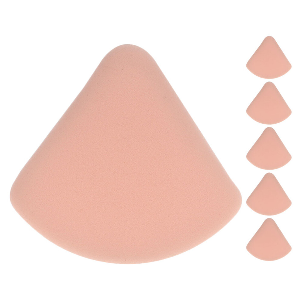 Happyyami 6Pcs Triangle Makeup Sponges For Foundation And Concealer Dry Wet Use