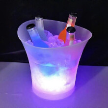 LED Ice Bucket, Ice Bucket LED Ice Cube Tray 5L Large Capacity Bottle Cooler Champagne Cooler jjm