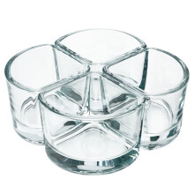 KADAX Glas-Salatschüsseln für Snacks, Dip-Sauce, 4-tlg