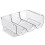 Clear Stackable Plastic Wine Rack for Home - Holds 3 Bottles 3