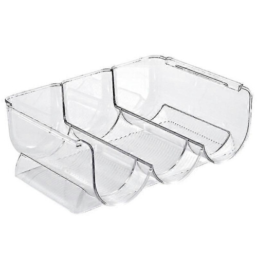 Clear Stackable Plastic Wine Rack for Home - Holds 3 Bottles 2