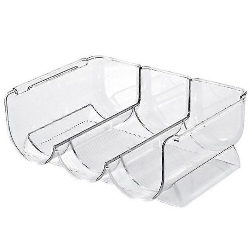 Clear Stackable Plastic Wine Rack for Home - Holds 3 Bottles 1