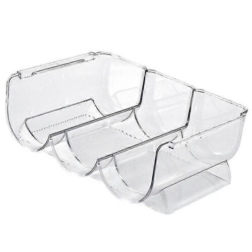 Clear Stackable Plastic Wine Rack for Home - Holds 3 Bottles