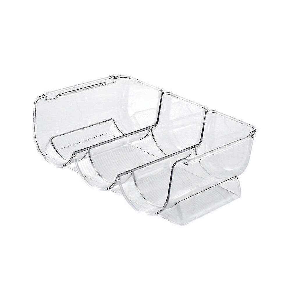 Clear Stackable Plastic Wine Rack for Home - Holds 3 Bottles