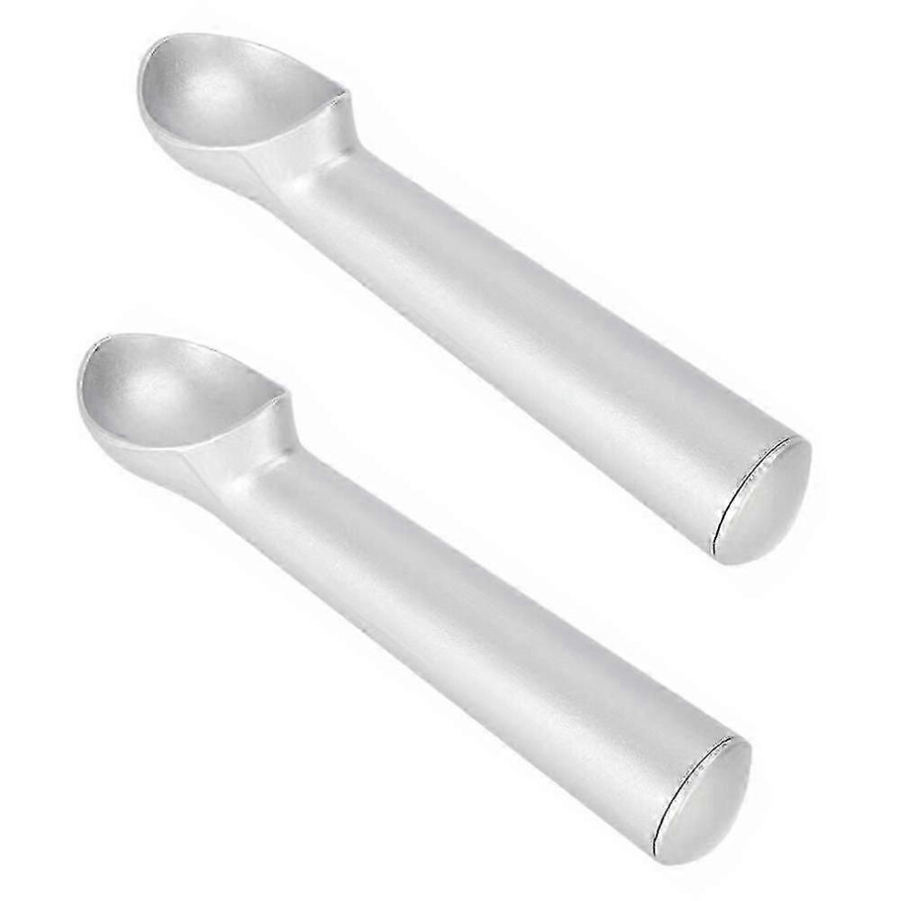 (Silver) Ice Cream Scoop, Non-Stick, Anti-Freeze, Aluminum, One-Piece, Dishwasher Safe