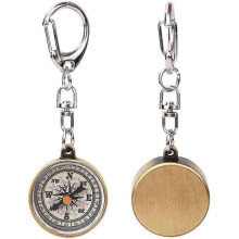 Compass Keychains, 2PCS Vintage Keyring Pendant Zinc Alloy Pocket Compass Keychains for Outdoor Navi jjm