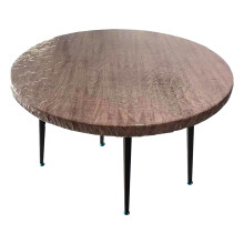 Dining Table Transparent Cover Protector - PVC 72-Inch Round Tablecloth, Oil-Resistant, Weatherproof, Elastic Strap