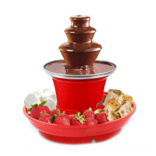 3 Tier Electric Chocolate Fountain Commercial Stainless Steel Cascading Fondue Machine Small For Cheese Chocolate Queso