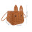 Large-Capacity Light Brown Plastic Woven Bunny Basket for Home Use 3
