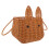 Large-Capacity Light Brown Plastic Woven Bunny Basket for Home Use 1