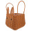 Large-Capacity Light Brown Plastic Woven Bunny Basket for Home Use 11