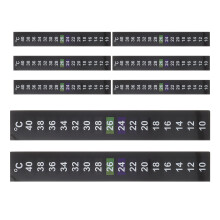 8Pcs Aquarium Temperature Sticker LCD Thermometer Strip Black Adhesive
