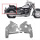1Pair Chrome Front Fork Upper Frame Neck Covers fo 3