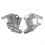 1Pair Chrome Front Fork Upper Frame Neck Covers fo 9