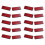 10Pair Rectangle Red Reflectors Universal for Moto 1