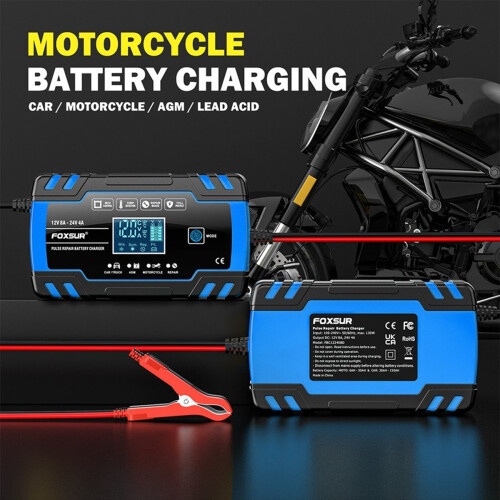 Car Battery Charger 12V 8A 24V 4A Automatic Pulse 1