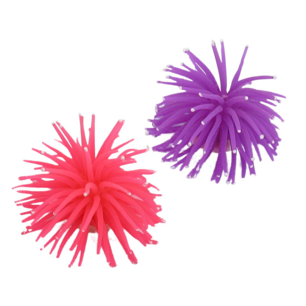 2 Pcs White Dot Fuchsia Soft Silicone Corals Orna-image-OPC-PKST6H9-NEW