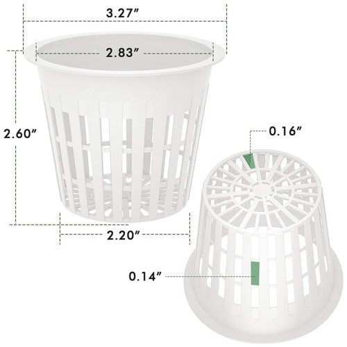 3 Inch Net Cup Hydroponic Tank, 50Pack Planting Ba 2