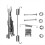 1Set Auto Bremse Schuh Clearance Adjuster Kit CN15-23 6