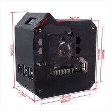 For 5 ABS Mini Tower Case Kit Copper Tube Ice Fan