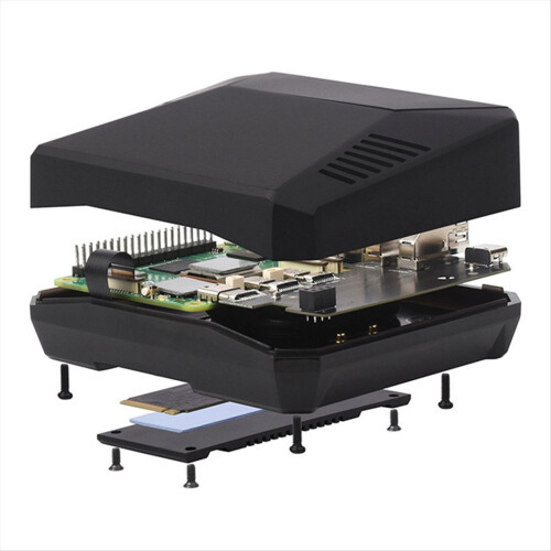 PI5-CASE-ARGON-ONE Case Built-in Active Cooler for