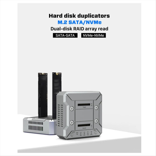 Dual Bay M.2 NVMe/NVMe SSD Hard Disk RAID10 Dockin 2