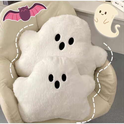 Plush Cute White Cloud Ghost Doll Halloween Cushio 2