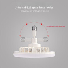 Ceiling Fan with Remote Control and Light 30W LED Lamp Fan Silent Ceiling Fan E27 Converter Base Grey