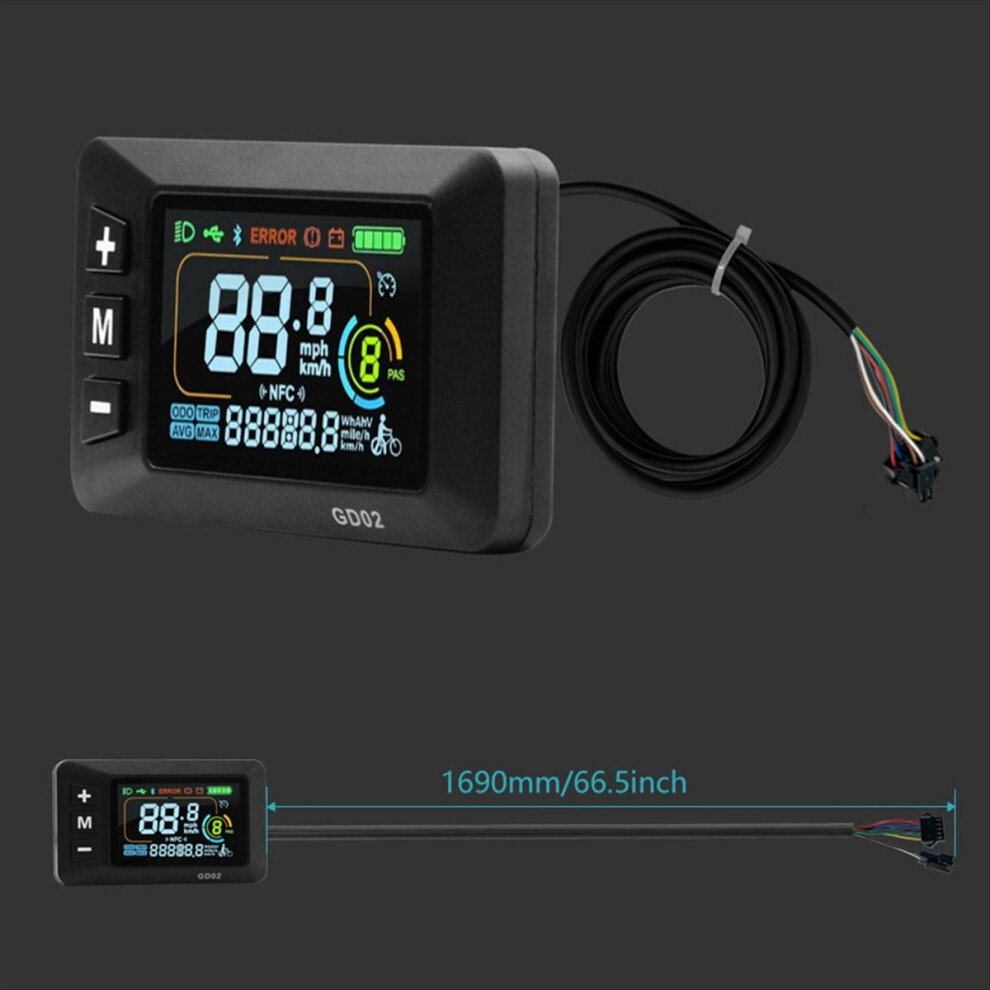 Lcd-Gd02 Electric Bike Lcd Display Meter Dashboard 4852660685686