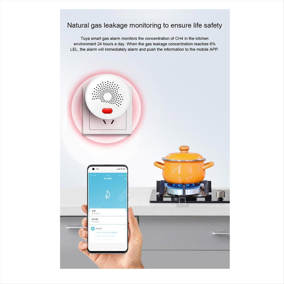 Wifi Smart Gas Leakage Detector Highly Sensitive C 4852660690345