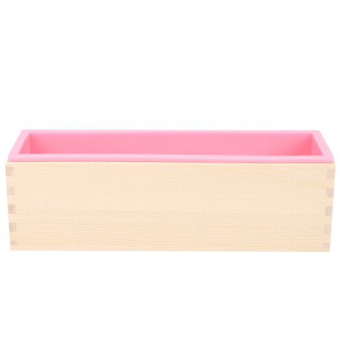 1200G Diy Seife Holz Mold Box Silikon Liner Rect 1
