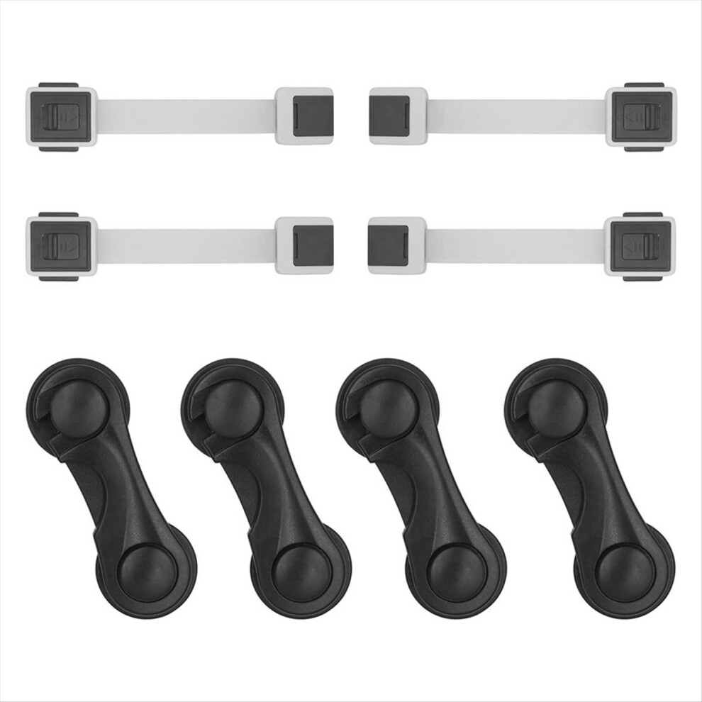 Semoic Child Proofing Cabinet Locks 4 Pack & Safety Strap