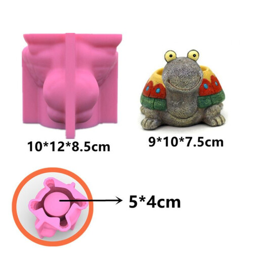 3D Schildkröte Silikon Blume Topf Formen Turtle Succu 2