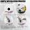 2-Pack, White RV Hatch Covers Round Electric Cable 4
