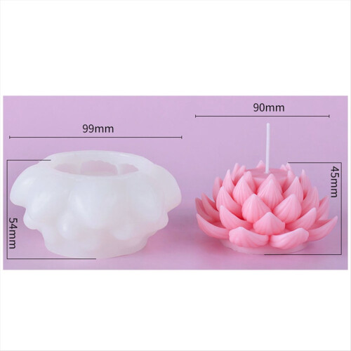 Simulation Lotus-Kerze-Silikon-Form-Blossom-Flow 2