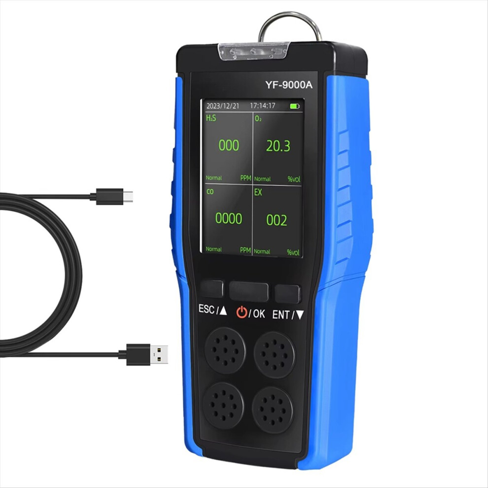 Handheld Gas Detector, O2 Ex H2s Co Analyzer, Air 4852660603819