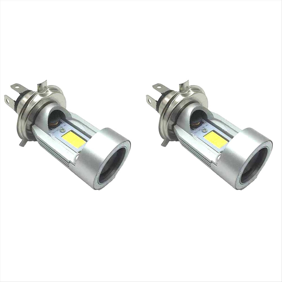H4 Led Headlight Bulb Hi/Lo Beam With Angel Eye Da Blue 4852660622667