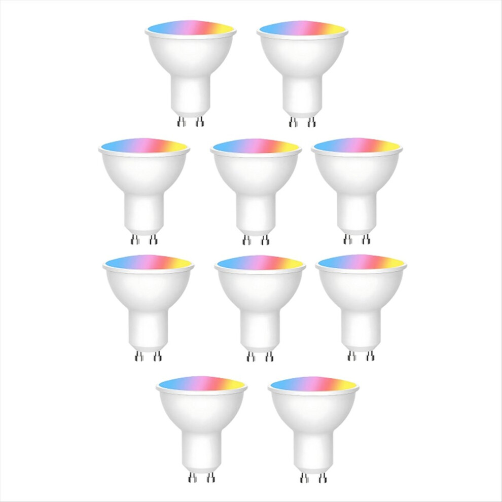 10Pcs Tuya Wifi Gu10 Smart Led Light Bulb Dimmable 4852660646649