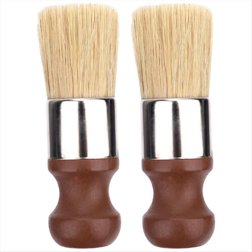 2 Stück Kurze Griff Salve-Pinsel für Möbel -, Leder