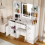 Modern Vanity Set with Stool & LED Light Mirror UK 5