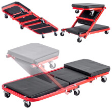 KADAX Werkstatt-Klappsitz 91x42cm Schwarz und Rot