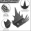 Eindringling Abschreckung Zaun Wand Spikes 12 Spikes, Eines 3