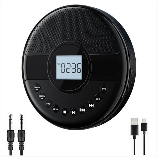 CD Player Portable, Bluetooth with Dual Speaker, R 1