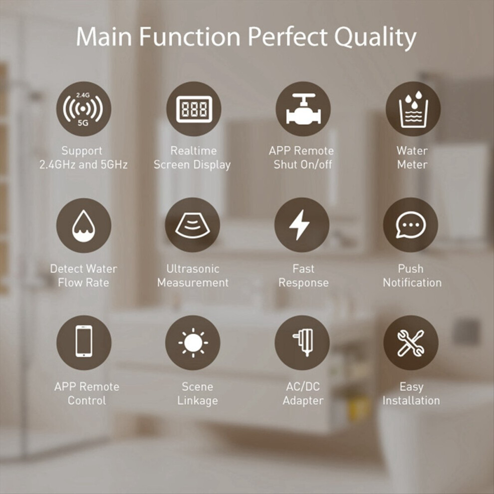 Tuya Wifi Smart Water Valve Flow Rate And Meter Sh 4853239162348