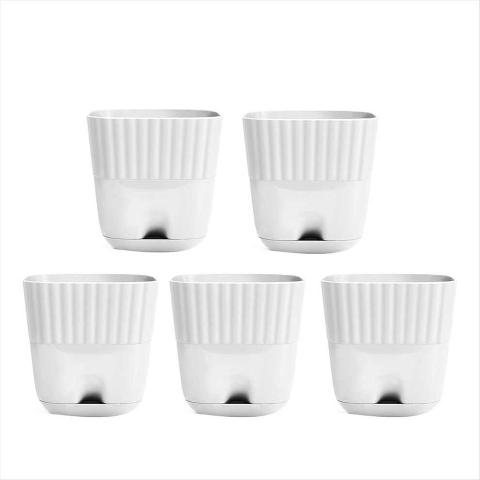 Flower Pots 6 Inch, 5 Pack Square Plant with Drain-image-OPC-PKSWKYV-NEW