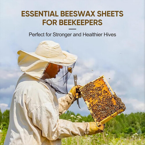 30pcs Beeswax Sheets for Beekeeping, Yellow Waxed 2