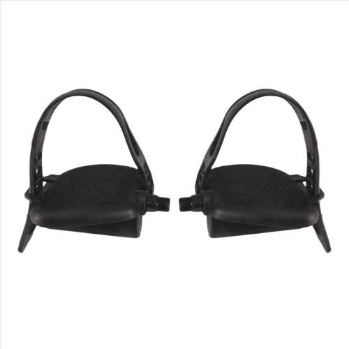 1Pair Exercise Bike Pedals with Adjustable Straps 1