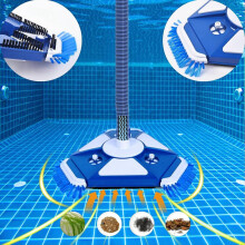 Pool Vacuum Head with Side Brush Universal Steerin